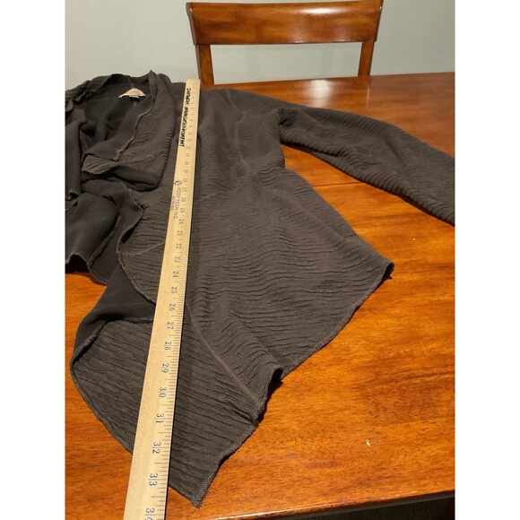Cristina B. Women's Textured Draped Open Front Cardigan Sweater Jacket XL - Picture 8 of 10